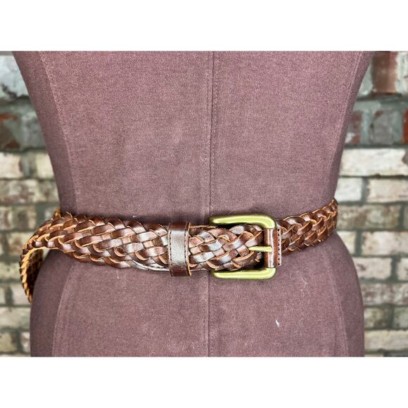 Split leather belt brown size large - Picture 1 of 10